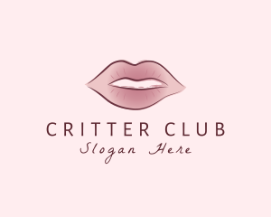 Watercolor Woman Lips logo design