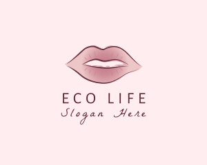 Watercolor Woman Lips logo design