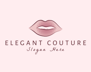 Watercolor Woman Lips logo design