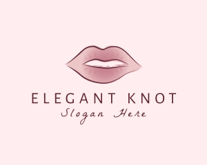 Watercolor Woman Lips logo design