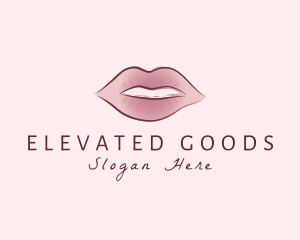 Watercolor Woman Lips logo design