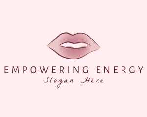 Watercolor Woman Lips logo design