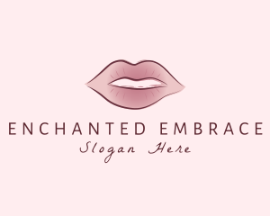 Watercolor Woman Lips logo design