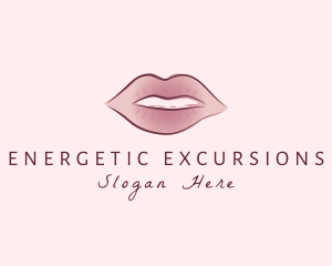 Watercolor Woman Lips logo design