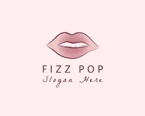 Watercolor Woman Lips logo design