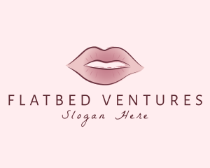 Watercolor Woman Lips logo design