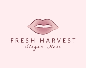 Watercolor Woman Lips logo design