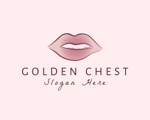 Watercolor Woman Lips logo design