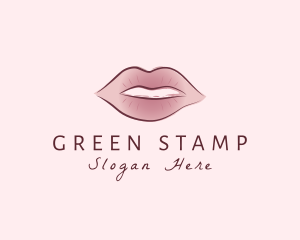 Watercolor Woman Lips logo design