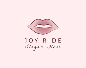 Watercolor Woman Lips logo design