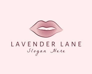 Watercolor Woman Lips logo design