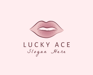 Watercolor Woman Lips logo design