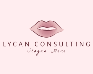 Watercolor Woman Lips logo design