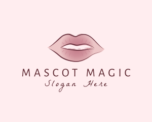 Watercolor Woman Lips logo design