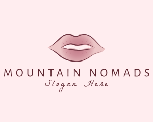 Watercolor Woman Lips logo design