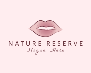 Watercolor Woman Lips logo design