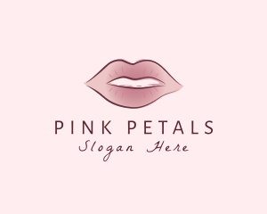 Watercolor Woman Lips logo design