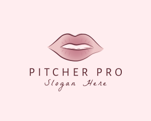 Watercolor Woman Lips logo design