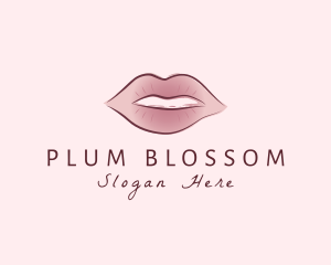 Watercolor Woman Lips logo design