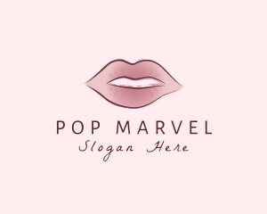 Watercolor Woman Lips logo design