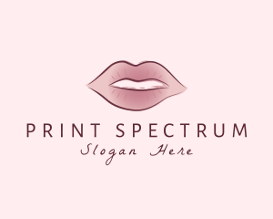 Watercolor Woman Lips logo design