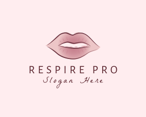 Watercolor Woman Lips logo design