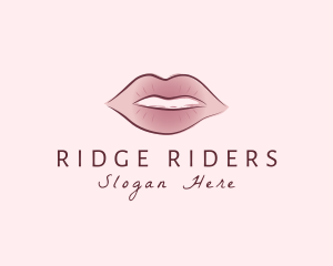 Watercolor Woman Lips logo design