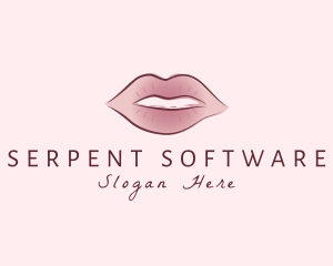 Watercolor Woman Lips logo design