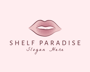 Watercolor Woman Lips logo design