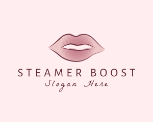 Watercolor Woman Lips logo design