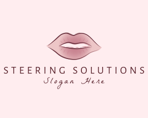 Watercolor Woman Lips logo design