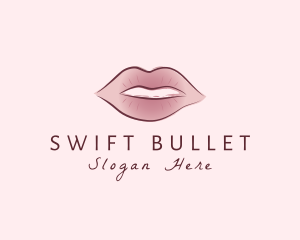 Watercolor Woman Lips logo design