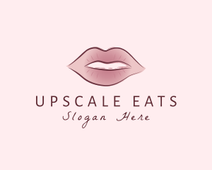 Watercolor Woman Lips logo design