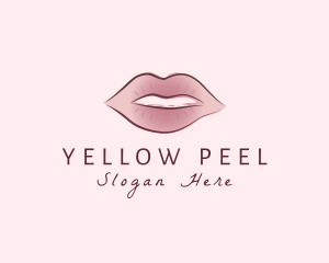 Watercolor Woman Lips logo design