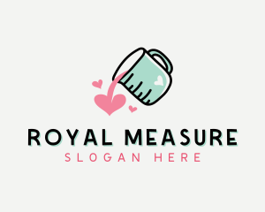 Heart Baking Measuring Cup logo design