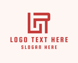 Geometric Letter LR Monogram logo