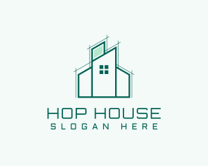 House Construction Builders logo design