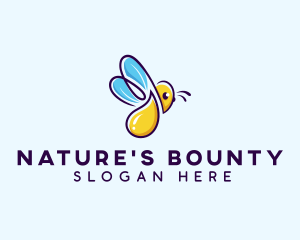 Honey Bee Droplet logo design