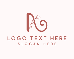 Floral Styling Letter A logo