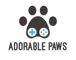 Paw Game Controller logo design