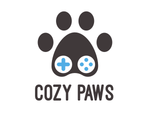 Paw Game Controller logo design