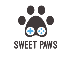 Paw Game Controller logo design