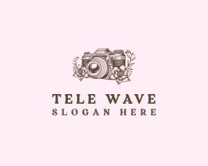 Camera Photography Floral logo design