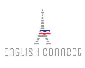 Striped Eiffel Tower logo design