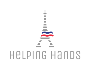 Striped Eiffel Tower logo design