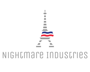 Striped Eiffel Tower logo design