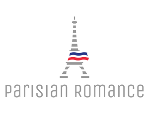 Striped Eiffel Tower logo