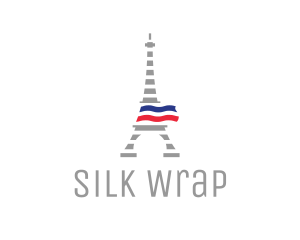 Striped Eiffel Tower logo design