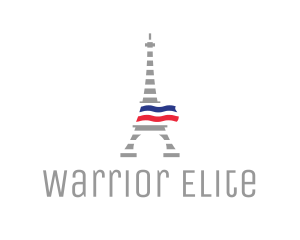 Striped Eiffel Tower logo