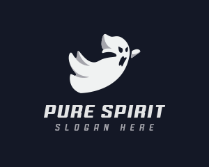 Ghost Scare Haunted logo design